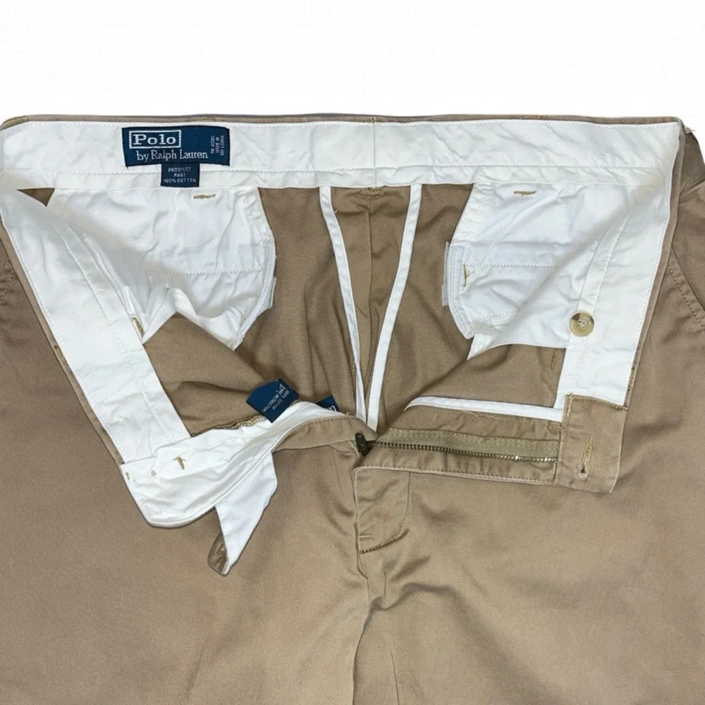 Polo Ralph Lauren Mens Classic Fit Chino Khaki Straight Leg Pants 35x30 Tan